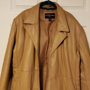 🌷Tan Genuine Leather Coat